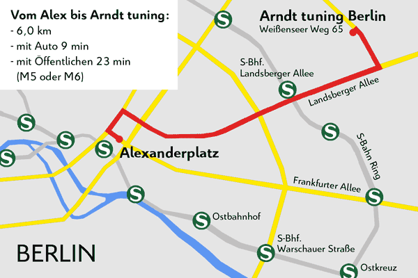 Anfahrtkarte Arndt tuning Berlin
