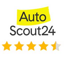 AutoScout24 Logo mit Bewertungssternen